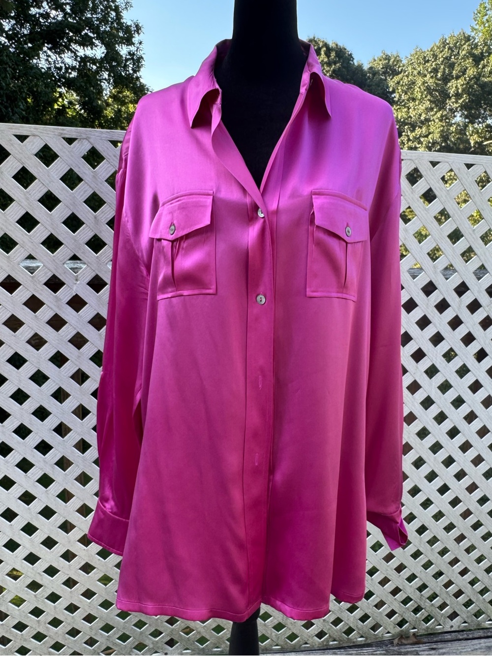 S.L.B Silk Button-Front Shirt